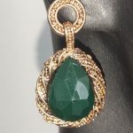 Yeşil Taş Sallanan Vintage Tasarım Akşam Küpe Otantik Küpeler