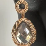 Füme Taş Sallanan Vintage Tasarım Akşam Küpe Otantik Küpeler