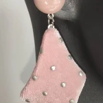 Kadifemsi Polka Dot Sarma Küpe