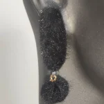 Peluş pom pom küpeler