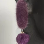 Peluş pom pom küpeler