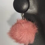 Kadın Peluş Ponpon Tasarım Küpeleri