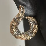 Taş Vintage Tasarım Gece Elbise Küpe Otantik Küpe