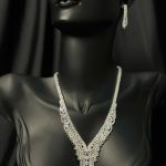 Zirkon Stone Dıstrict DıstriButıon Set Earreng Seti Bride Kırık Görüntü Takı Seti